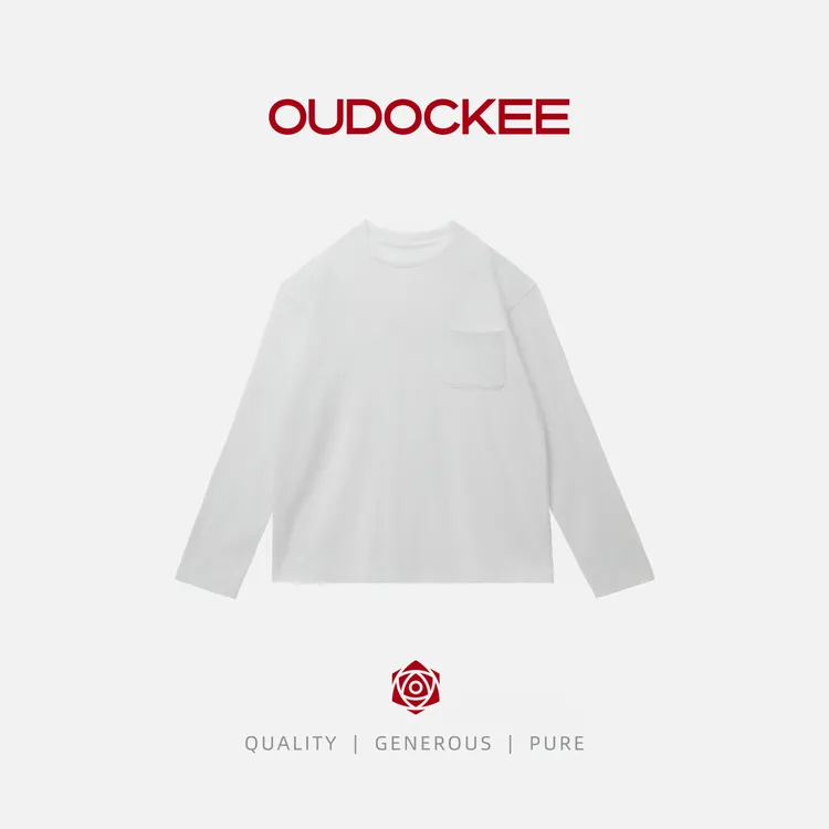 OUDOCKEE 鸥鸥【棉】打底王 百搭圆领拼接口袋时髦卫衣 T2503E591T