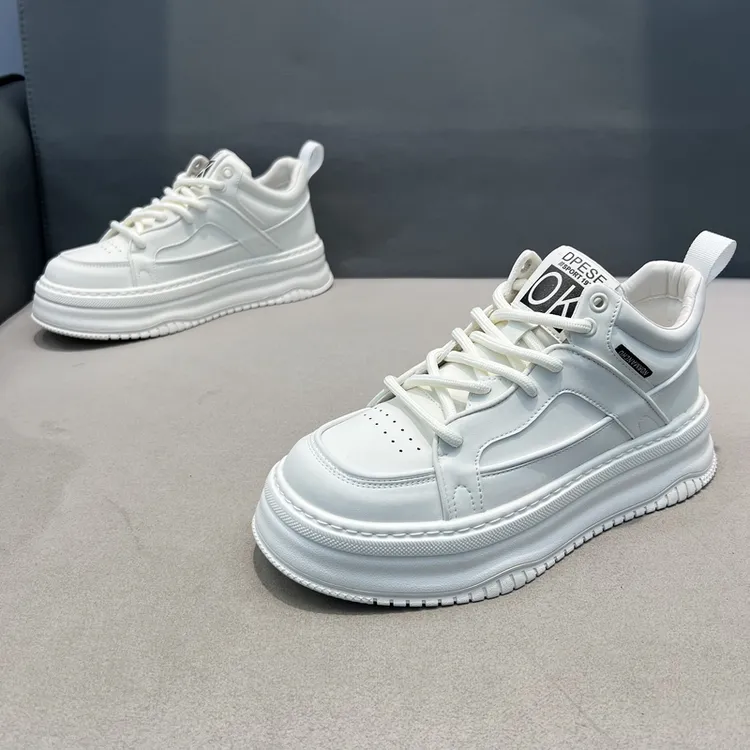 皮面简约素面厚底韩版简约轻便休闲轻奢网红爆款时尚男鞋OK5-211