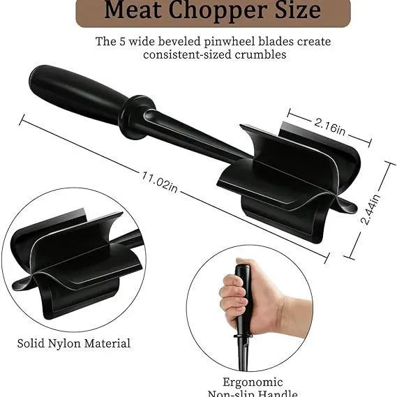 Meat Chopper手持式肉类切碎器料理刮刀碎肉切碎器搅拌铲现货