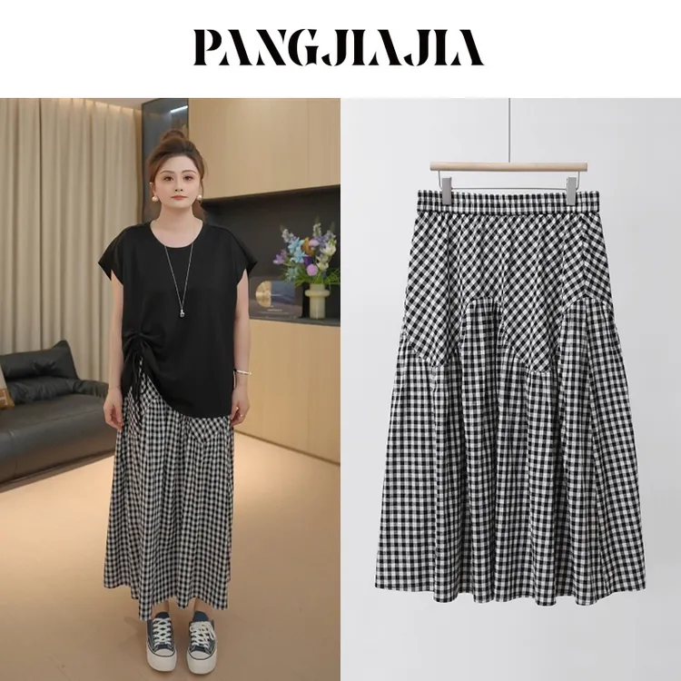 【胖佳佳】现货~日系画报 格外半身裙夏季气质减龄百搭H625Z10917