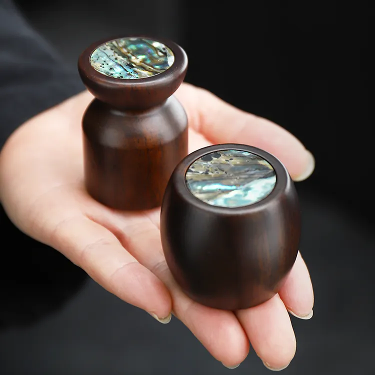 黑檀木盖置实木玉龙凤壶盖置托高档日式功夫茶具配件茶具必备用品