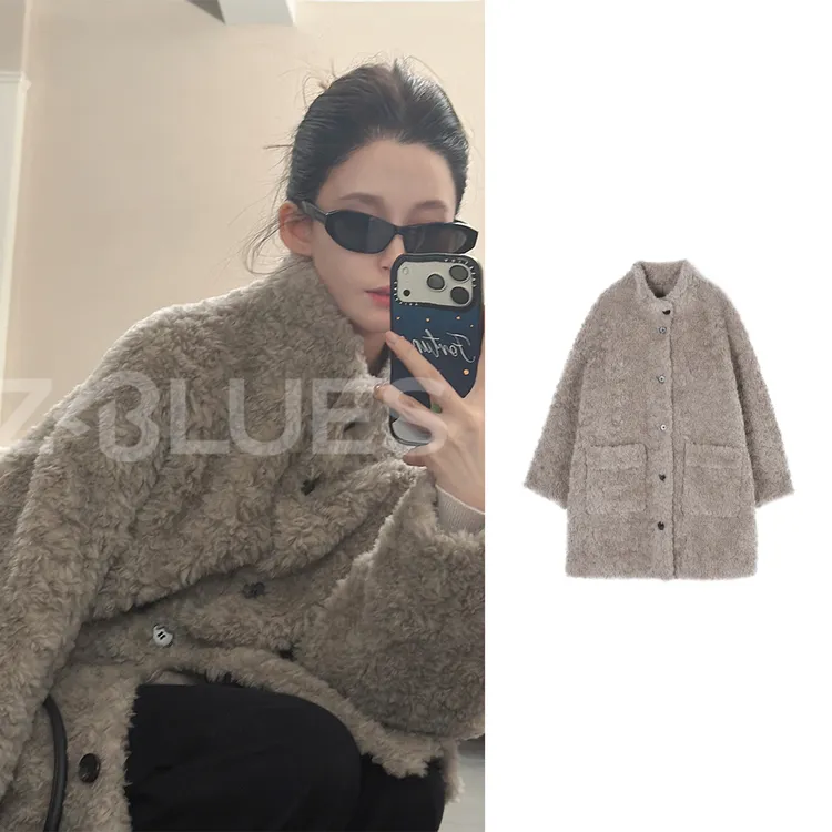 Z.blues【柏林暖冬】好品相质感丰厚中长颗粒羊毛外套YZPYLZ0413