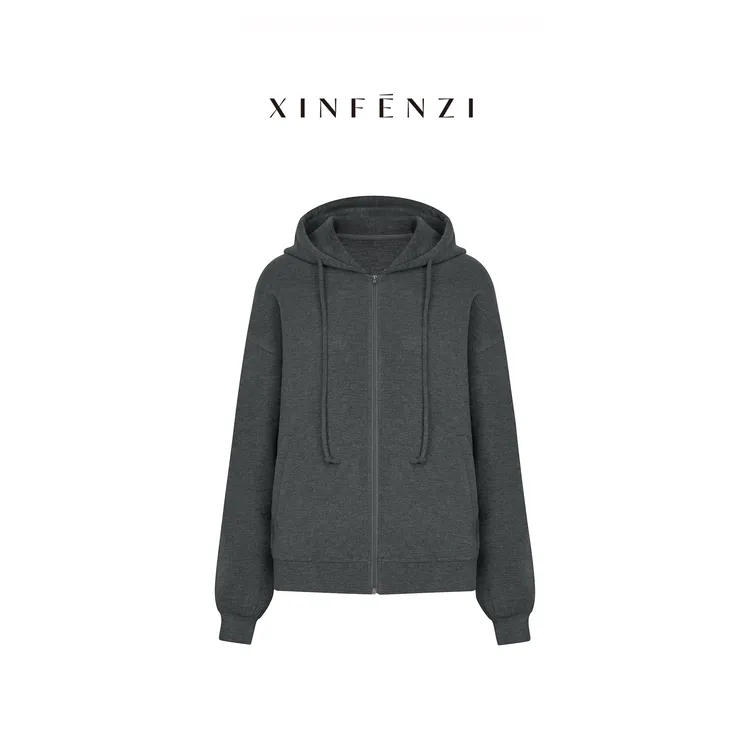 【软fufu】XINFENZI 重磅双面绒羊毛轻盈连帽懒人上衣 SJK37836