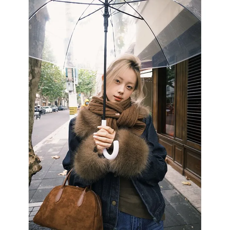 小香风复古蓝色牛仔夹克外套女秋冬季2025新款小个子短款开衫上衣