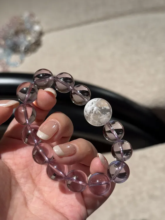 Mono|净体玻利维亚紫水设计款水晶手串～一物一图