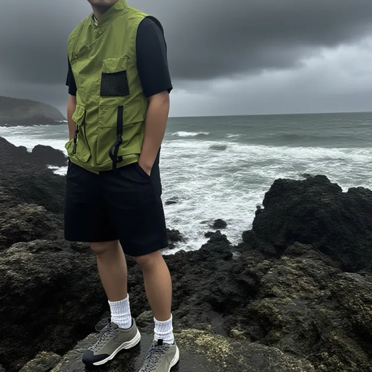 透气宽松印染直下摆欧美简约背心速干学院风山系