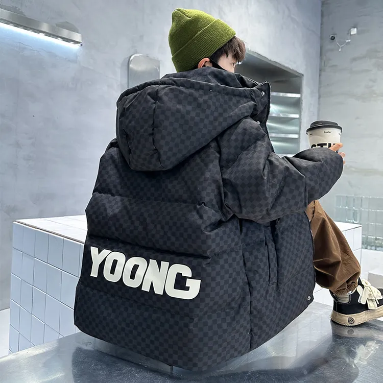 男童冬装羽绒棉服加厚2025新款中大童冬季男孩外套洋气痞帅儿童