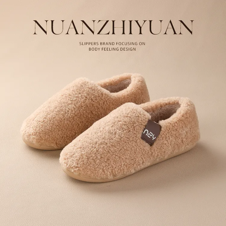 包跟棉鞋女冬季2025新款室内家居加绒保暖厚底防滑月子棉拖鞋外穿
