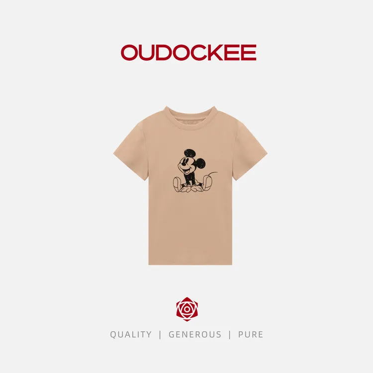 OUDOCKEE 鸥鸥【90棉】打底米奇T恤百搭短袖衬衫 TBAE2156T