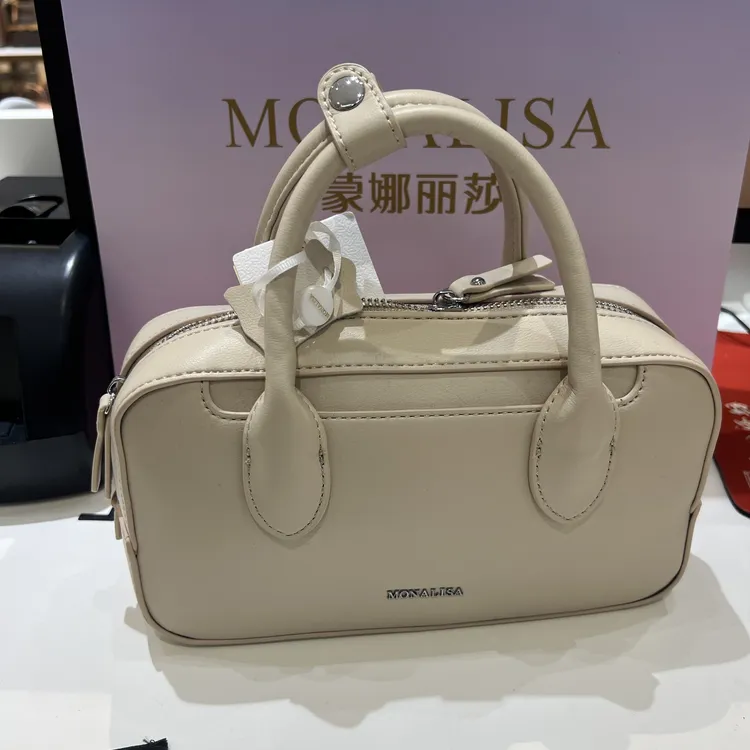 蒙娜丽莎手提斜挎简约时尚耐磨通勤风锁扣单肩包手拎包潮流轻便