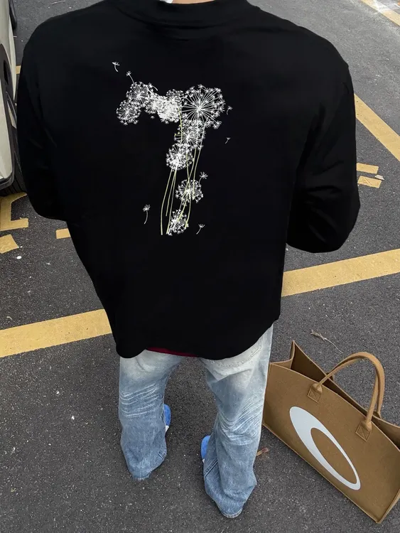 ANTI美式街头字母印花长袖束口打底衫潮牌百搭宽松重磅纯棉上衣