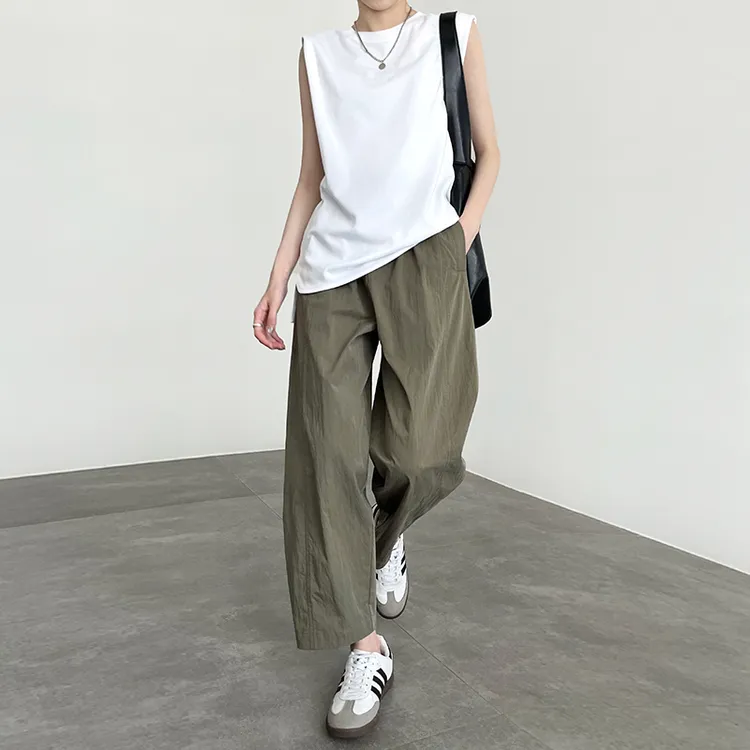 九分气球裤女夏2025新款大码胖mm休闲宽松显瘦直筒阔腿萝卜哈伦裤