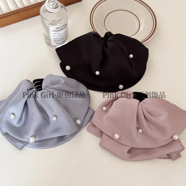 Pink Girl  F869气质百搭缎面裙摆马尾抓夹饱满显发量优雅高级感