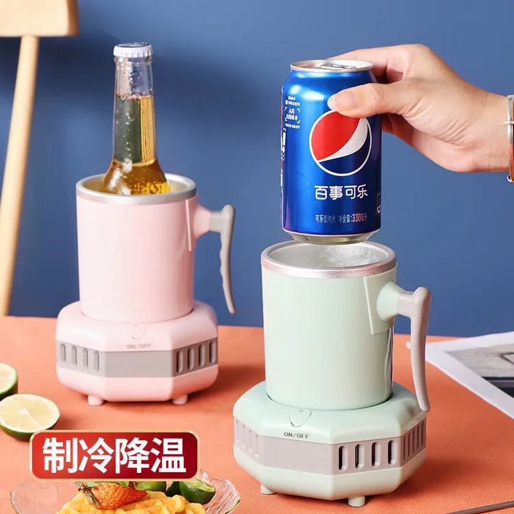 新疆西藏包邮快速制冷杯饮料机制冰沙机小型宿舍降温杯办公室可乐