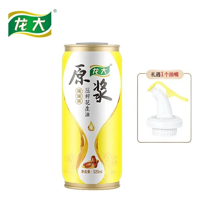 龙大原浆花生油一级花生油鲜香型头道鲜榨520ml