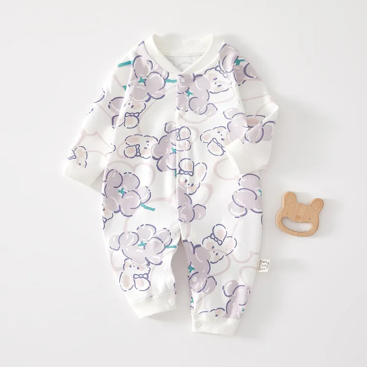 【直播间】A类婴儿四季连体分体打底套装家居服一组5五套