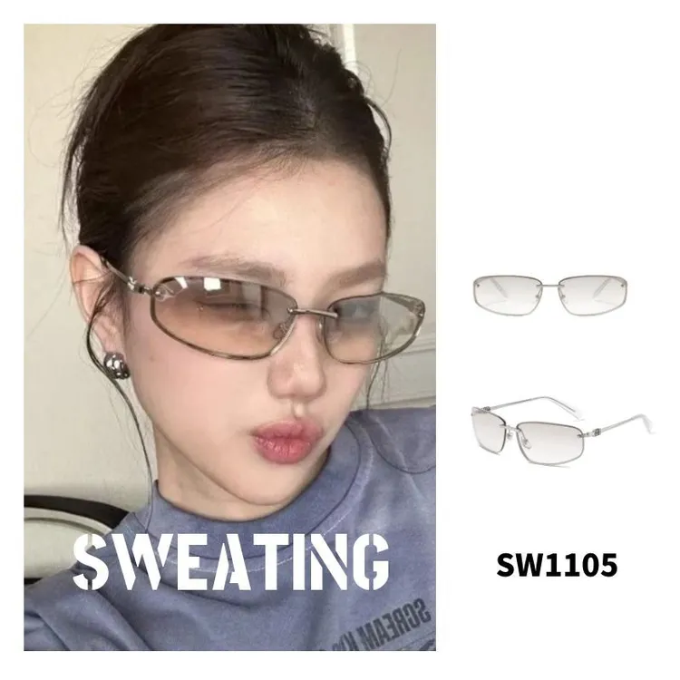 「SWEATING」新款MIY2K猫眼复古时尚墨镜防紫外线太阳镜商品图