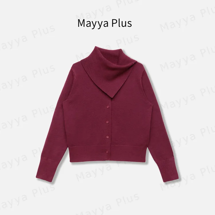 【爱如初】Mayya Plus麦芽定制气质流光风针织打底衫上衣女32546228
