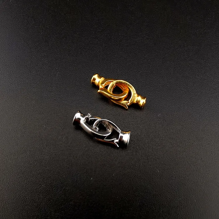 【洛一银饰】【925】精工版项链万能扣高抛光双色环环相扣手工百搭