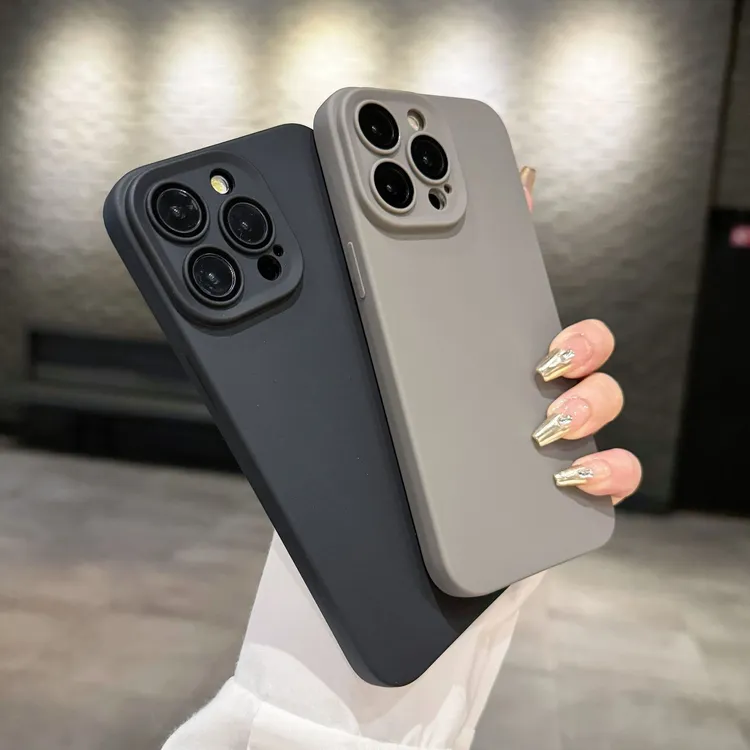 使用16promax真液态硅胶iPhone15手机壳全包防摔电镀带镜头膜