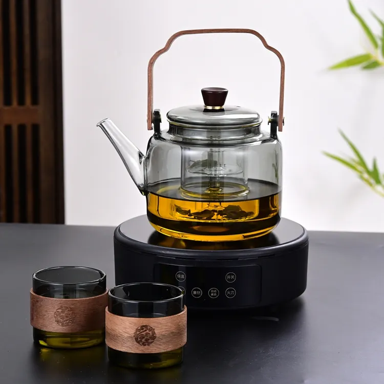 横硕1500瓦电陶炉带风扇 带数显款➕四代蒸煮一体提梁壶➕2只主人杯