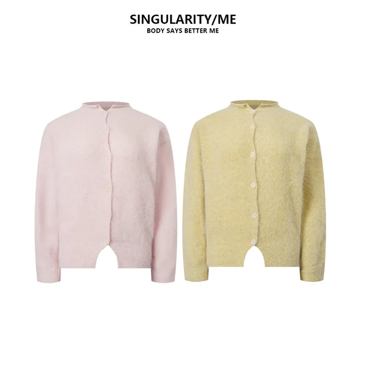 Singularity Me 12A 82001 安可拉兔毛羊毛软糯少女休闲针织开衫