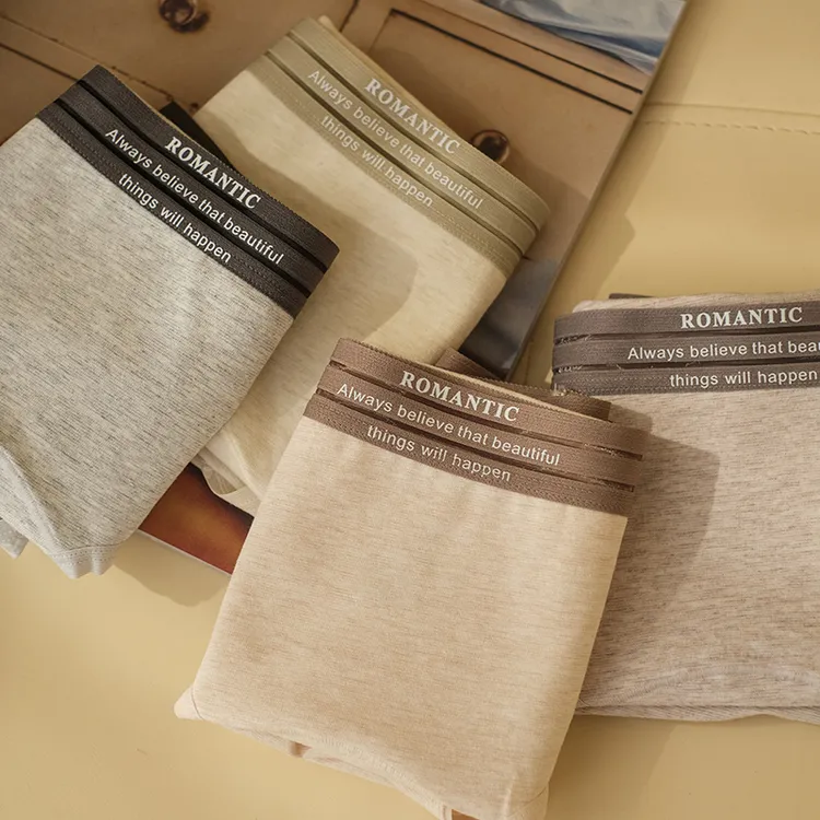 镂空字母腰头女士内裤10A抑菌少女生运动风彩纱薄款三角裤