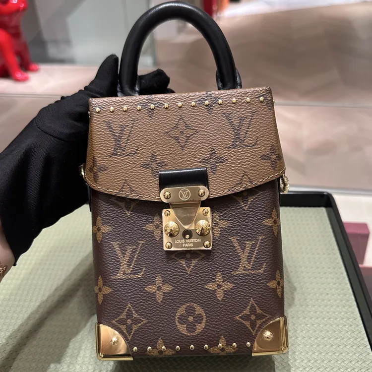 99新 LouisVuitton/路易威登 camera box 芯片款老花手机包相机包