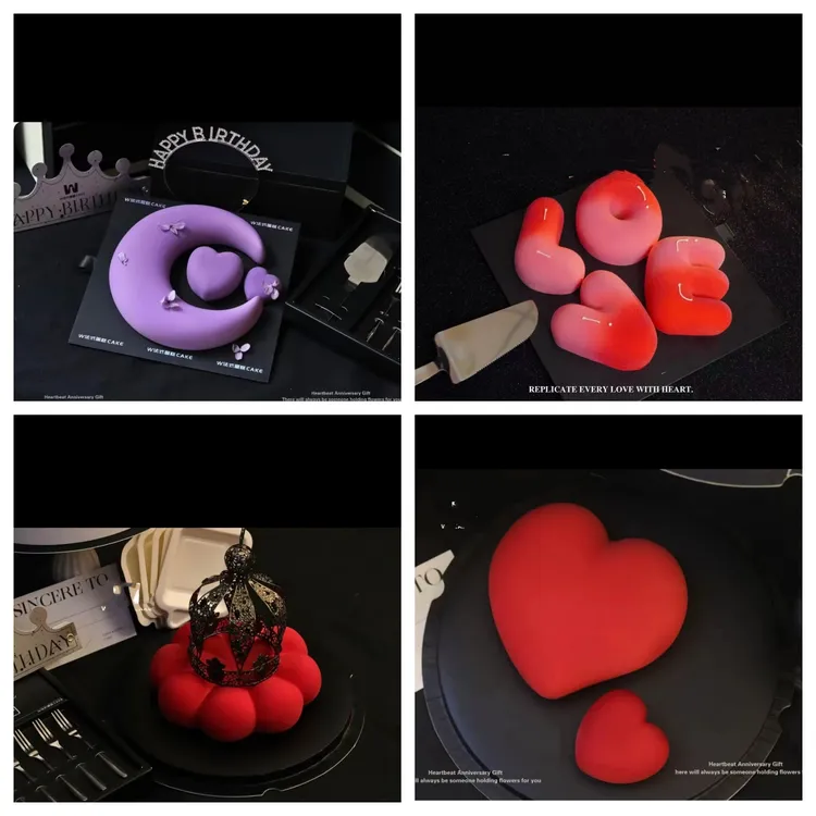 高级感法式慕斯网红爆款生日蛋糕送情侣男女生情人节全国同城配送