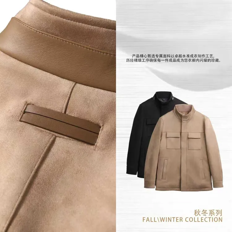 【YN-3533】高级感立领宽松商务休闲风夹克鹅绒服