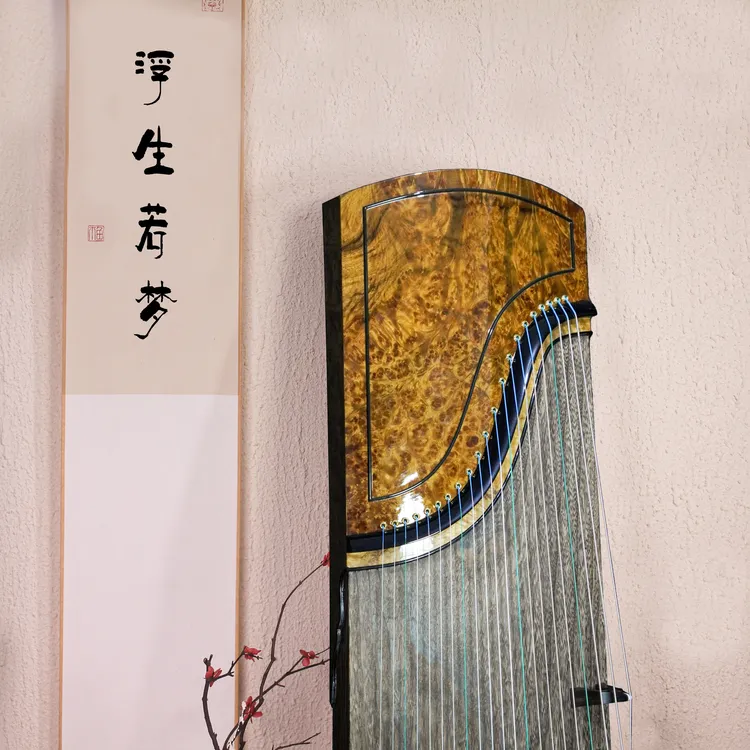 1.63米整挖古筝精品树瘤《浮生若梦》,血檀《国色芳华》演奏收藏级