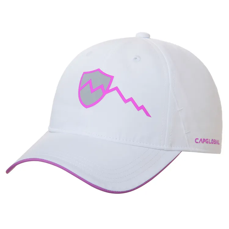 冠戒透气速干运动帽短檐耐磨春秋自行车越野棒球帽帽子鸭舌帽白色