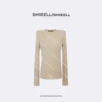 SHIIEELL【万金油打底】经典修身版型时尚羊毛混纺圆领打底衫Z7239