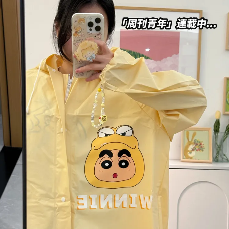 蜡笔小新高颜值雨衣女全身防暴雨电动车单人成人可爱雨披新款