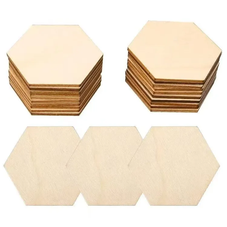 宫灯配件手工DIY六边形木片加工六木板画木