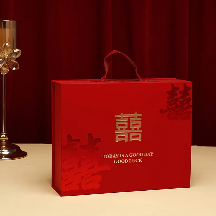 新款结婚简约大气喜糖礼盒订婚酒席回礼特大号喜糖成品含糖伴手礼