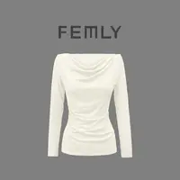 FEMLY/法曼丽  秋季新款荡领优雅百搭上衣3229