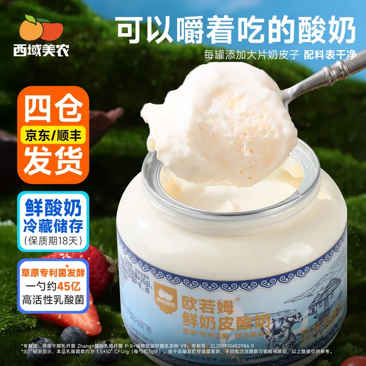 西域美农【顺丰京东】内蒙古奶皮子老酸奶欧若姆非干噎冷萃酸奶zy