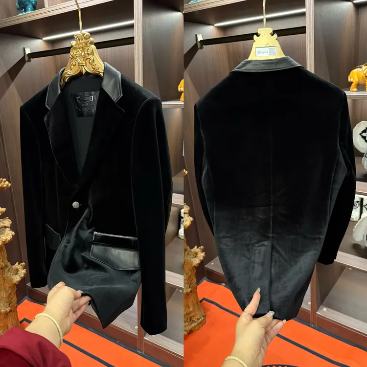「星漓轻奢出品」99119/XINGLI/2025/高端欧货丝绒修身西服