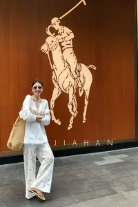 YUJIAHAN于佳含-珊瑚秘境系列 2025夏新款贝壳镂空阔腿裤