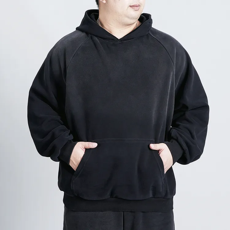 LIUGEJIA/六个加秋季潮流帽衫早秋男生卫衣宽松纯色连帽卫衣DT333
