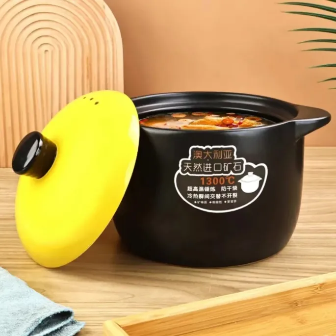 【爆款】4.5L砂锅家用耐干烧陶瓷煲汤炖汤煮粥燃气灶电陶炉通用汤锅