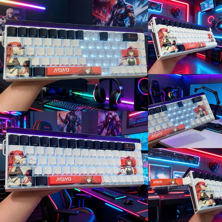 龙族巫女诺诺2.0键帽侧刻透光ace68x87MT87醉鹿a75迈从jet756587