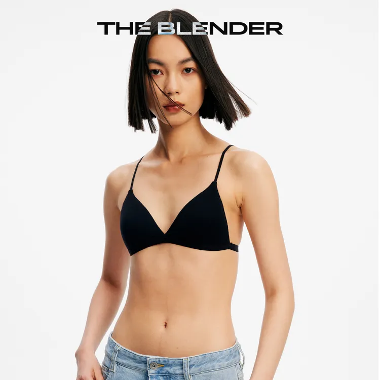 Theblender小三角杯内衣细肩带美背可拆卸胸垫