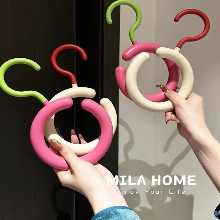 挂钩可爱多巴胺挂钩多功能可旋转免打孔围巾帽子包包挂架圆形丝巾