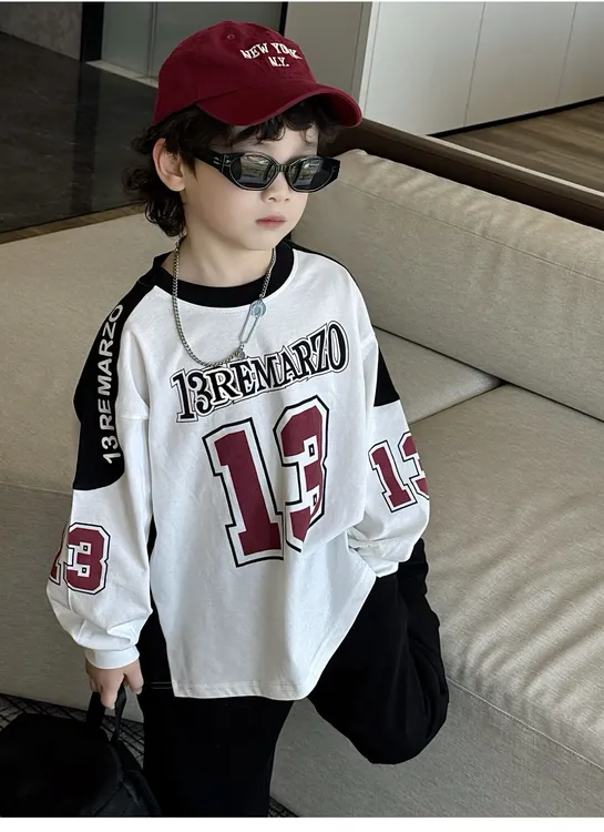 男童长袖纯棉T恤春秋款2025新款儿童纯棉打底衫百搭上衣体恤长袖