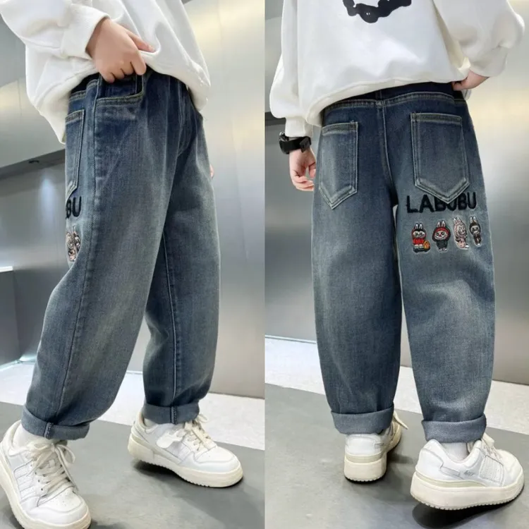 【复古水洗】2025质感秋款中大童软牛仔LenKid- 8802