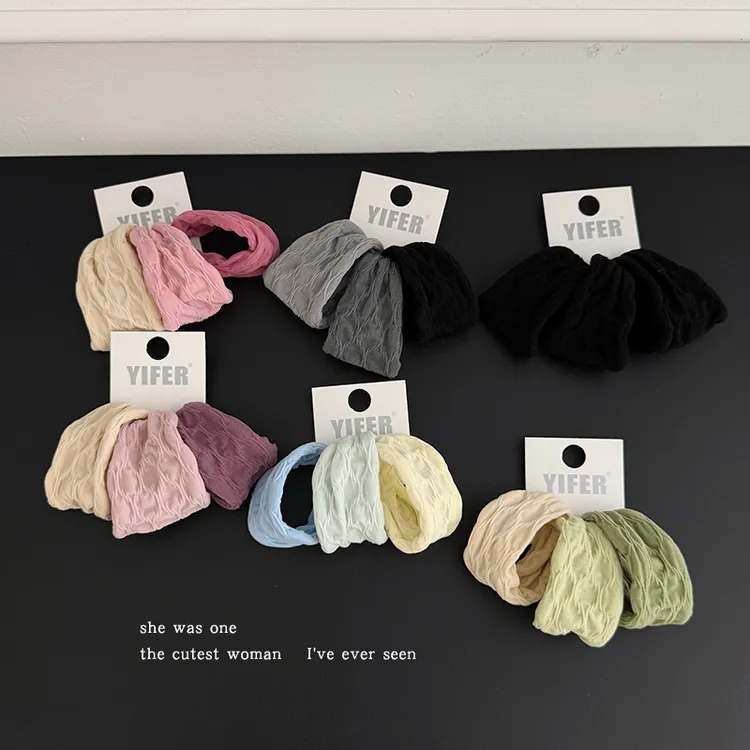 宽边无接缝面膜肌头绳发圈女2025新款高弹力耐用发绳儿童皮筋皮套