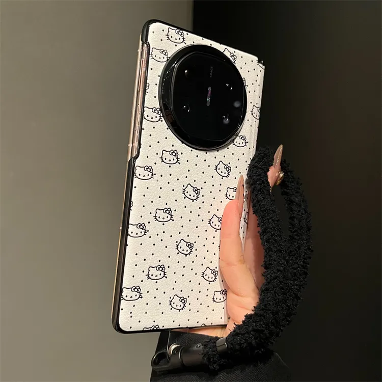 ins风波点KT猫适用华为MateX6典藏版折叠屏手机壳mateX5磁吸中轴