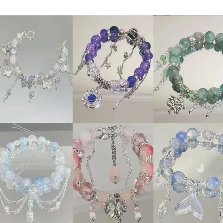 合金琉璃手链 精美手工DIY手链